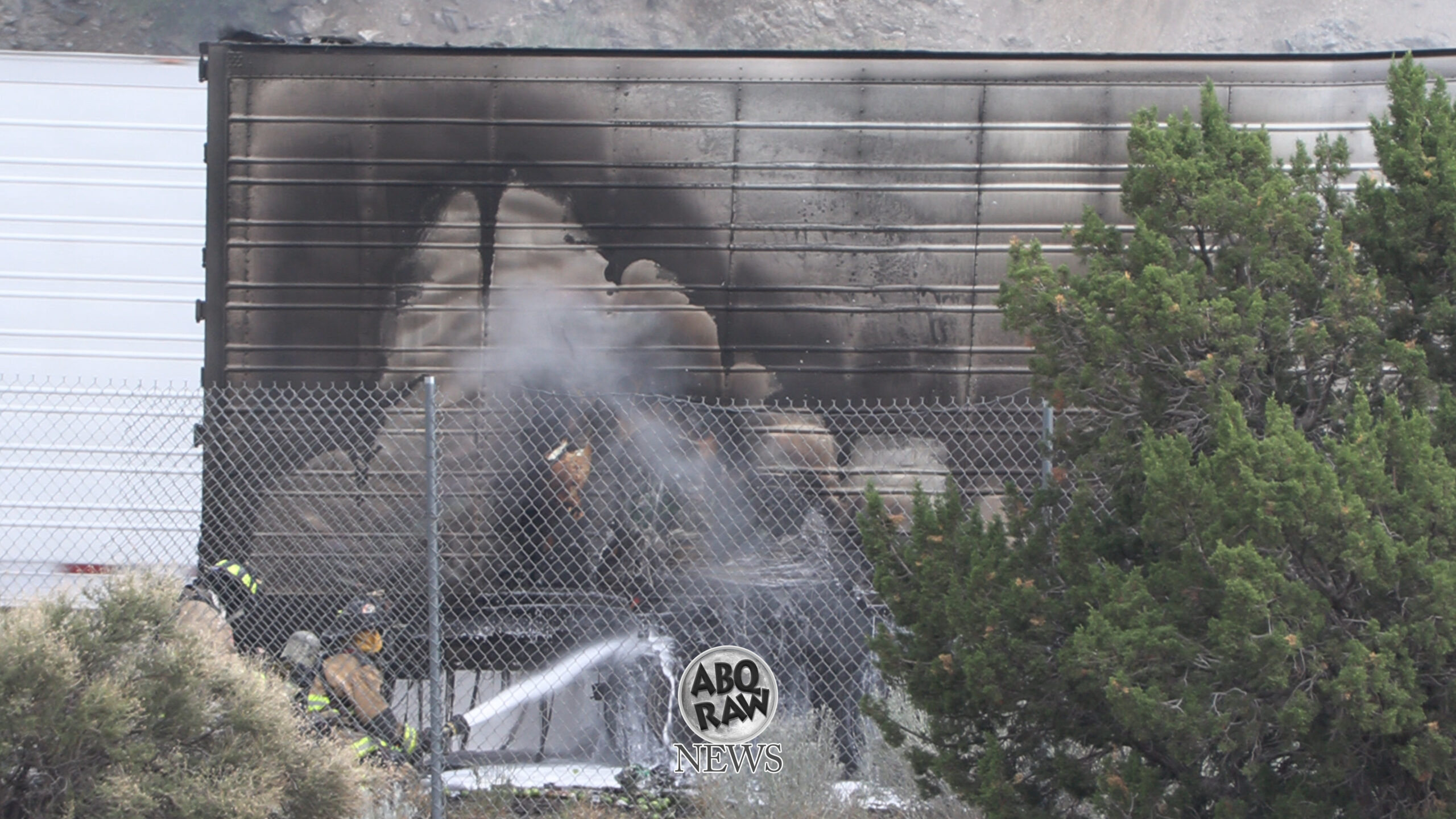 BCSO and NMSP Respond to SemiTruck Fire Near Carnuel on I40 ABQ RAW