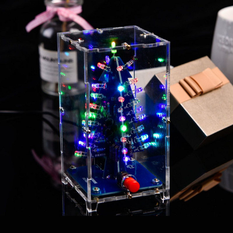 AK51 3D RGB LED Christmas Tree Kit with Acrylic Case