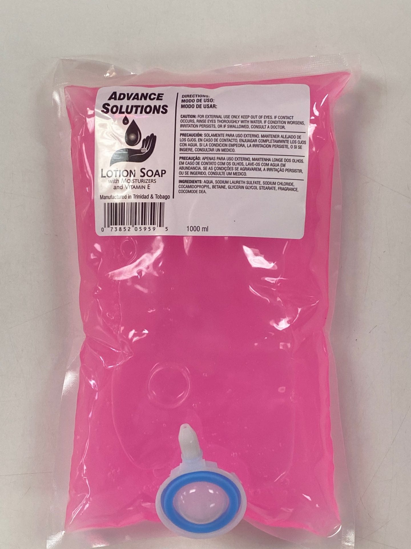 Pink Lotion Soap 1000ml Bag Refill Abraham Distributors Ltd