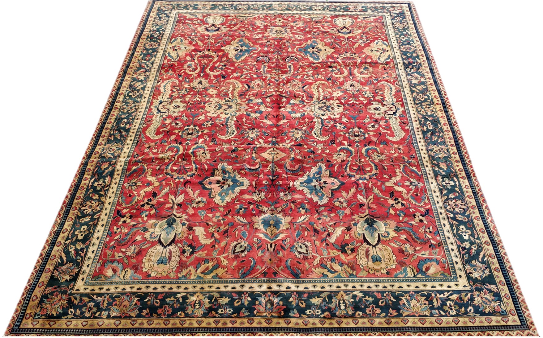 10x14 Rusty Red Modern Age Kashan Rug Abrahams Oriental Rugs