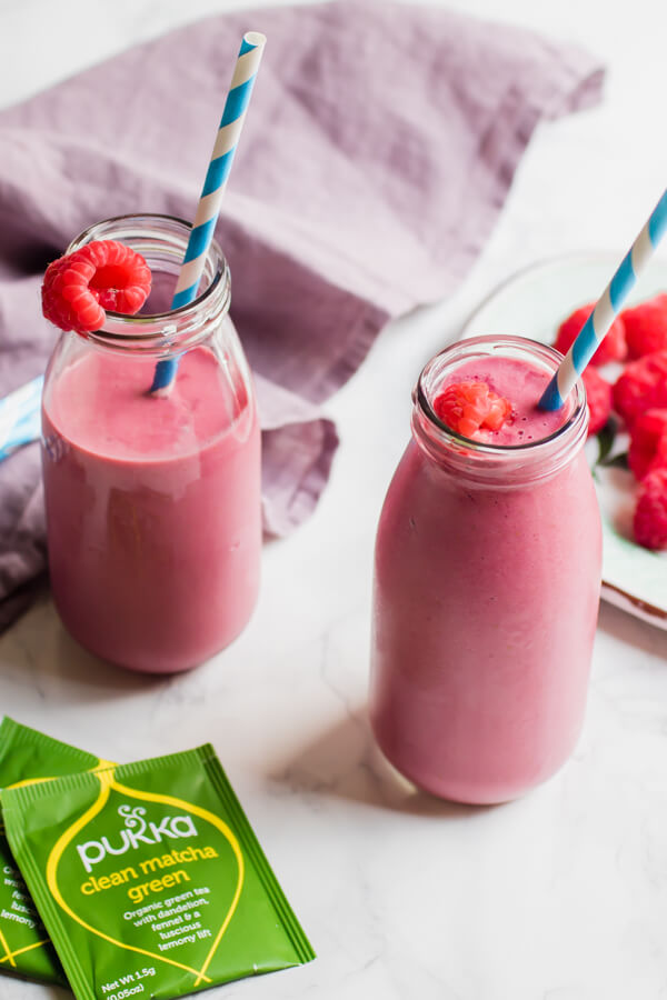 Green Tea Raspberry Smoothie Abra's Kitchen
