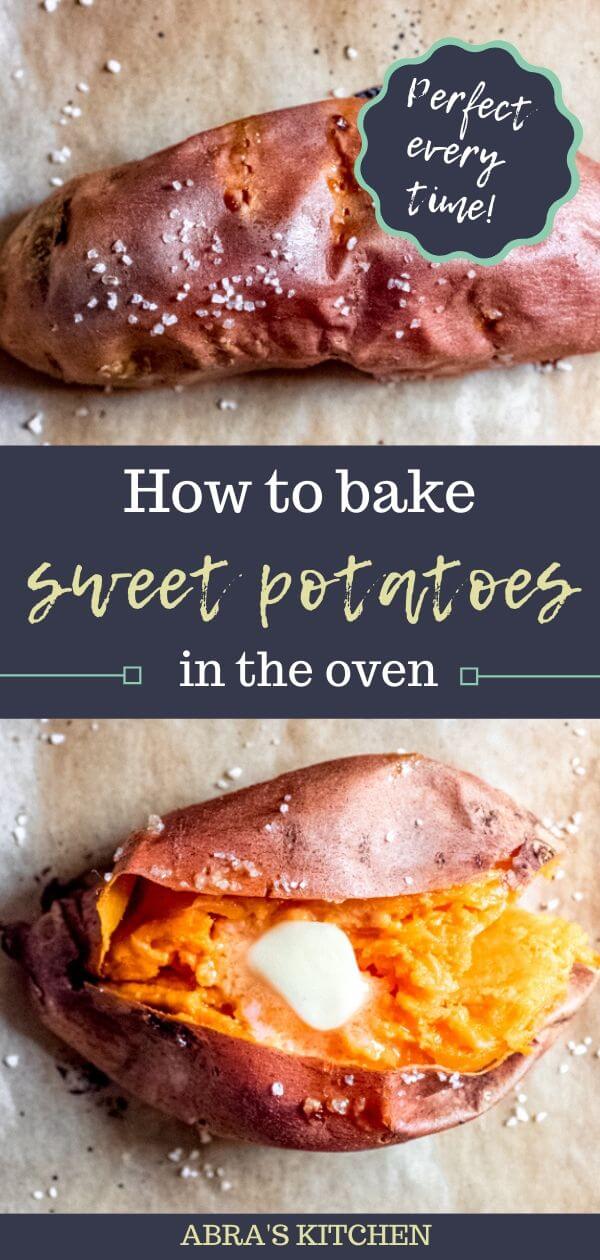 Simple Baked Sweet Potato How to Bake A Sweet Potato Abra's Kitchen