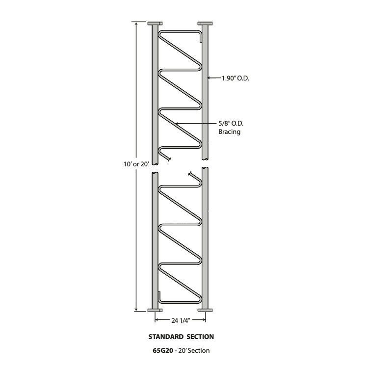 Rohn 65G 20ft Tower Section ABS Alaskan, Inc.