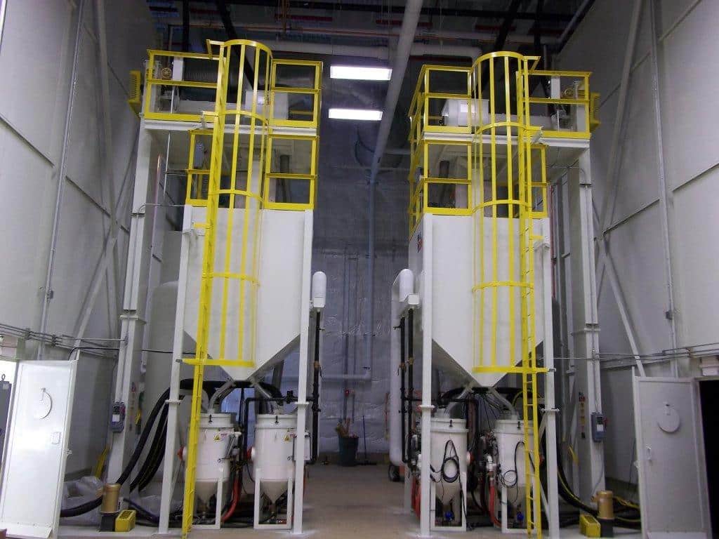 abrasive storage hopper