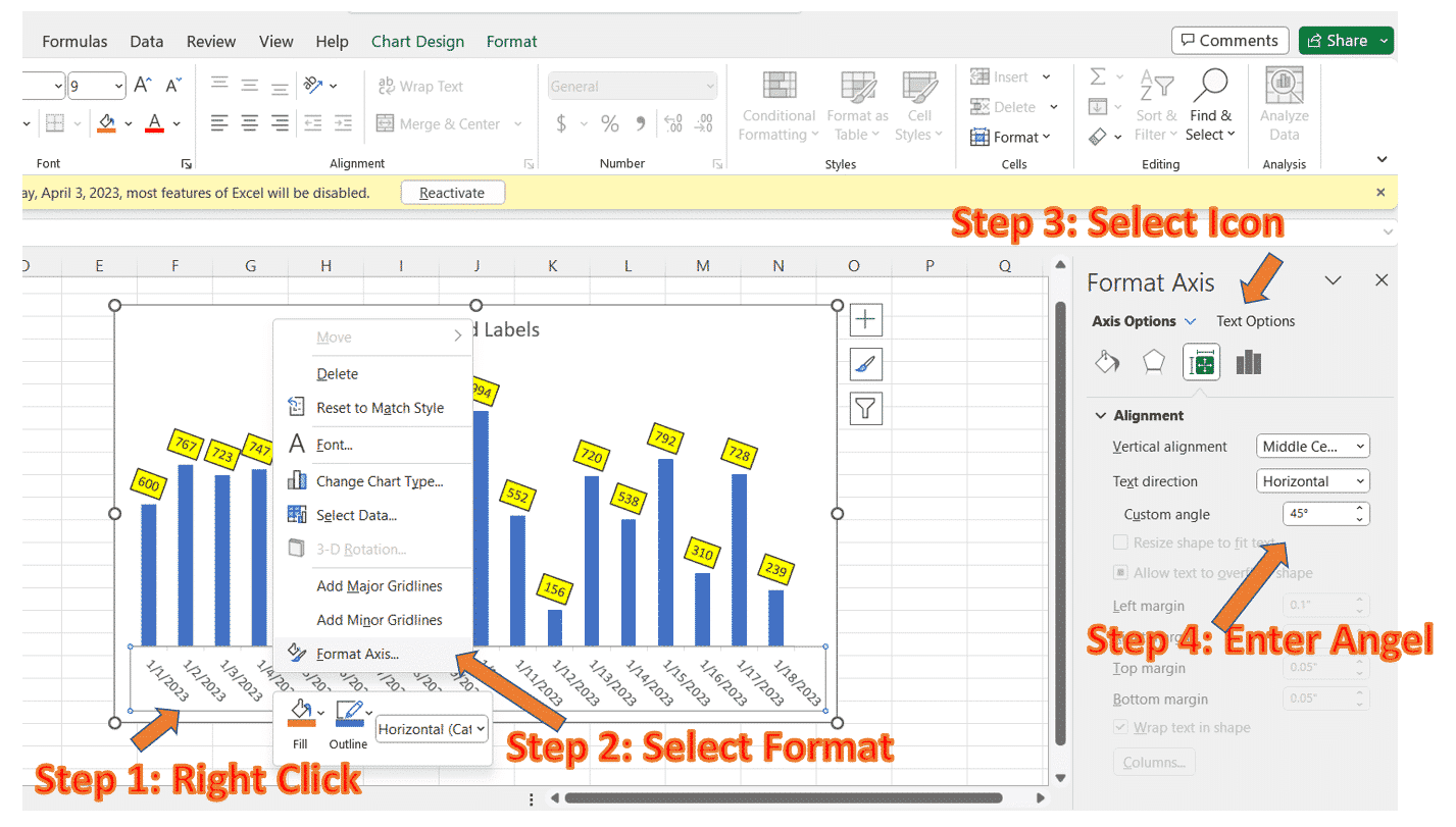 How to Rotate X-Axis Labels & More in Excel Graphs - AbsentData