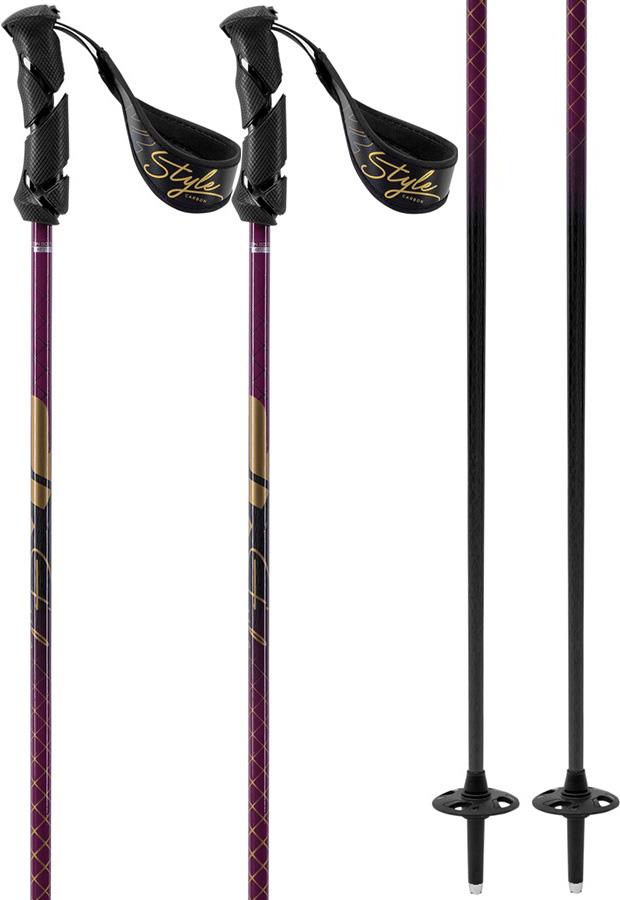K2 Style Carbon Women's Ski Poles, 100cm Black