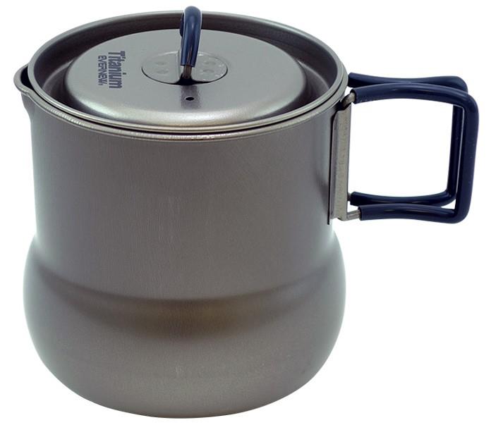 Evernew Titanium Tea Pot 500 Ultralight Camping Kettle Pot, 600ml