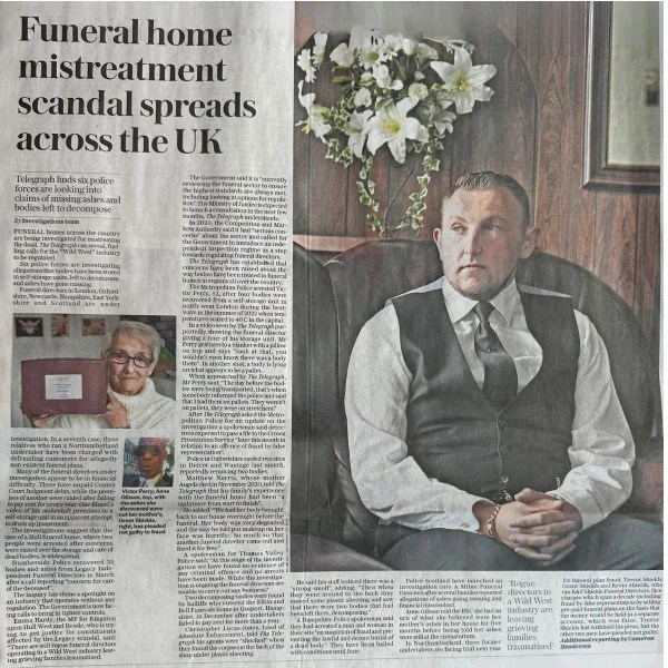 Funeral Homes Hit the Headline (Again) Absolute Enforcement