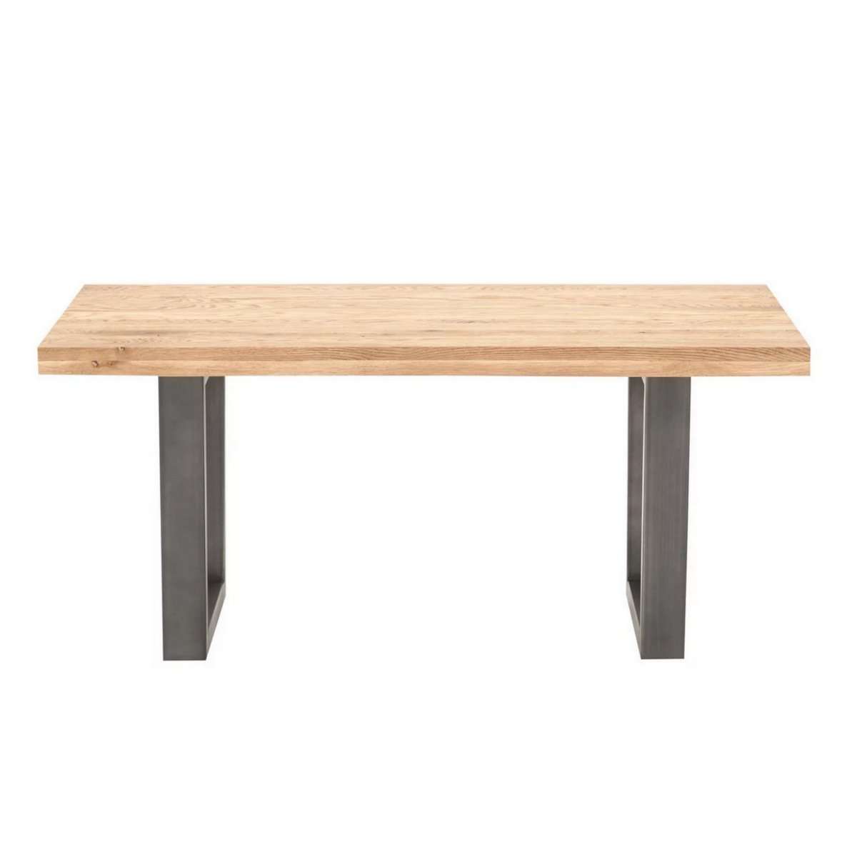 Rectangular Earth Oak & Metal Coffee Table Absolute Home