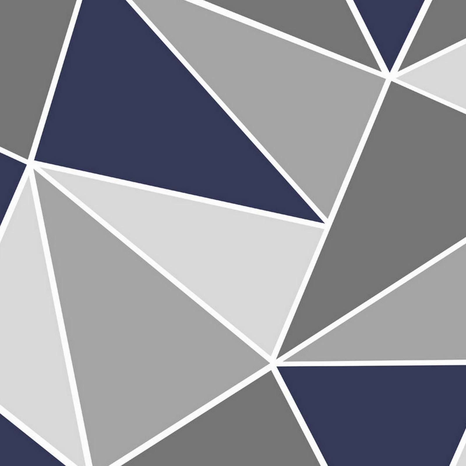 Trinity Geo Navy Wall Mural, 300 x 280cm Absolute Home
