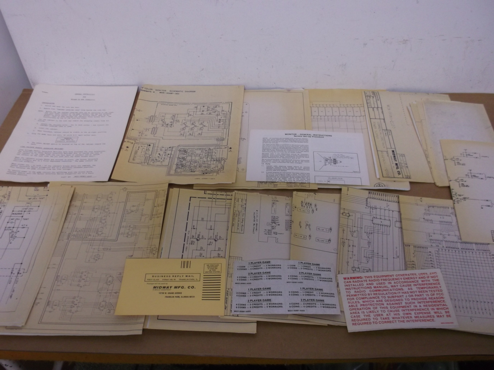 Wizard Of Wor Midway Bally 1980 Upright Arcade Game Original Manual