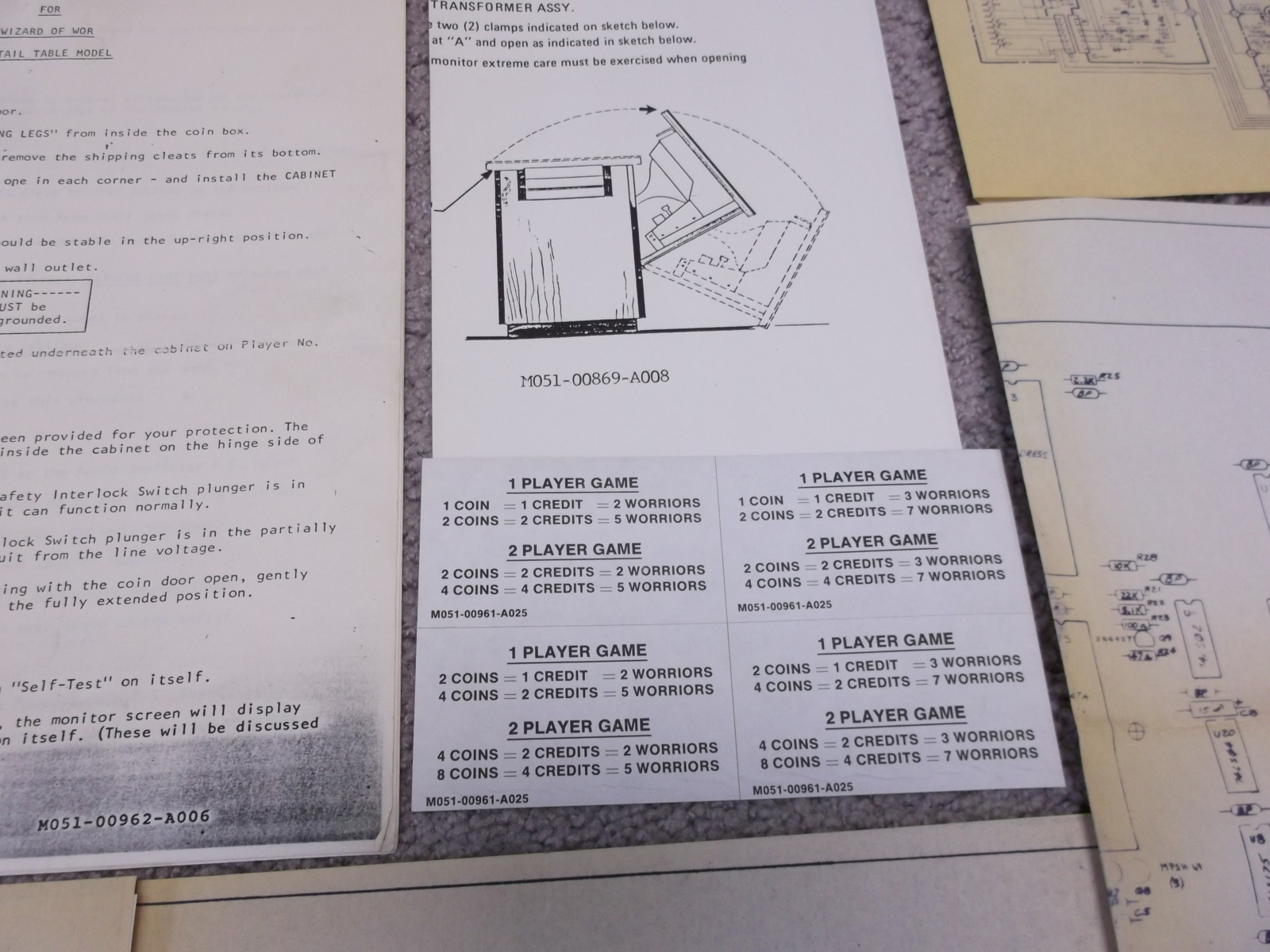Wizard Of Wor Manual Schematic Set 1981 Bally Midway Shop Absolute