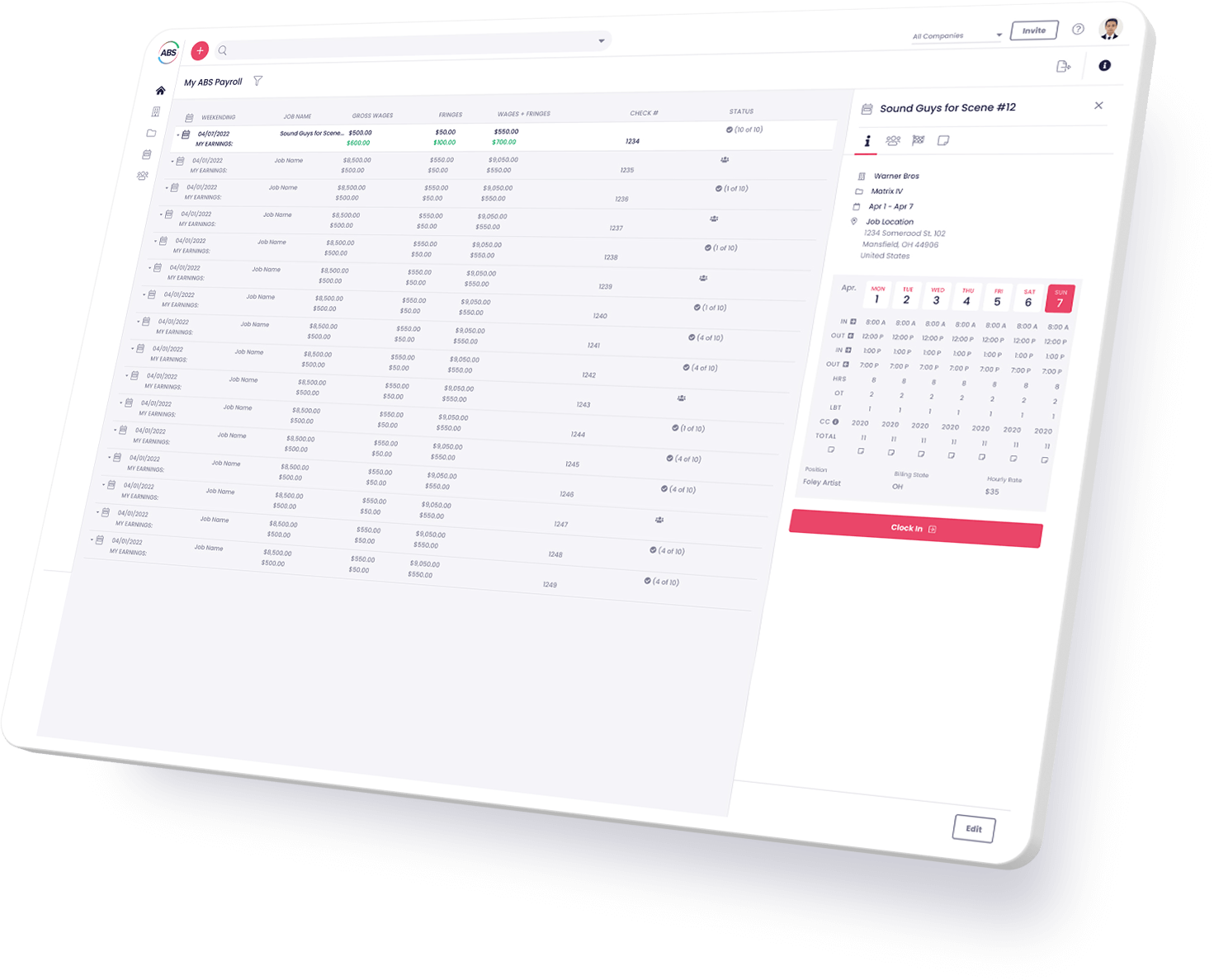 ABS Payroll & Accounting Payroll for the entertainment world