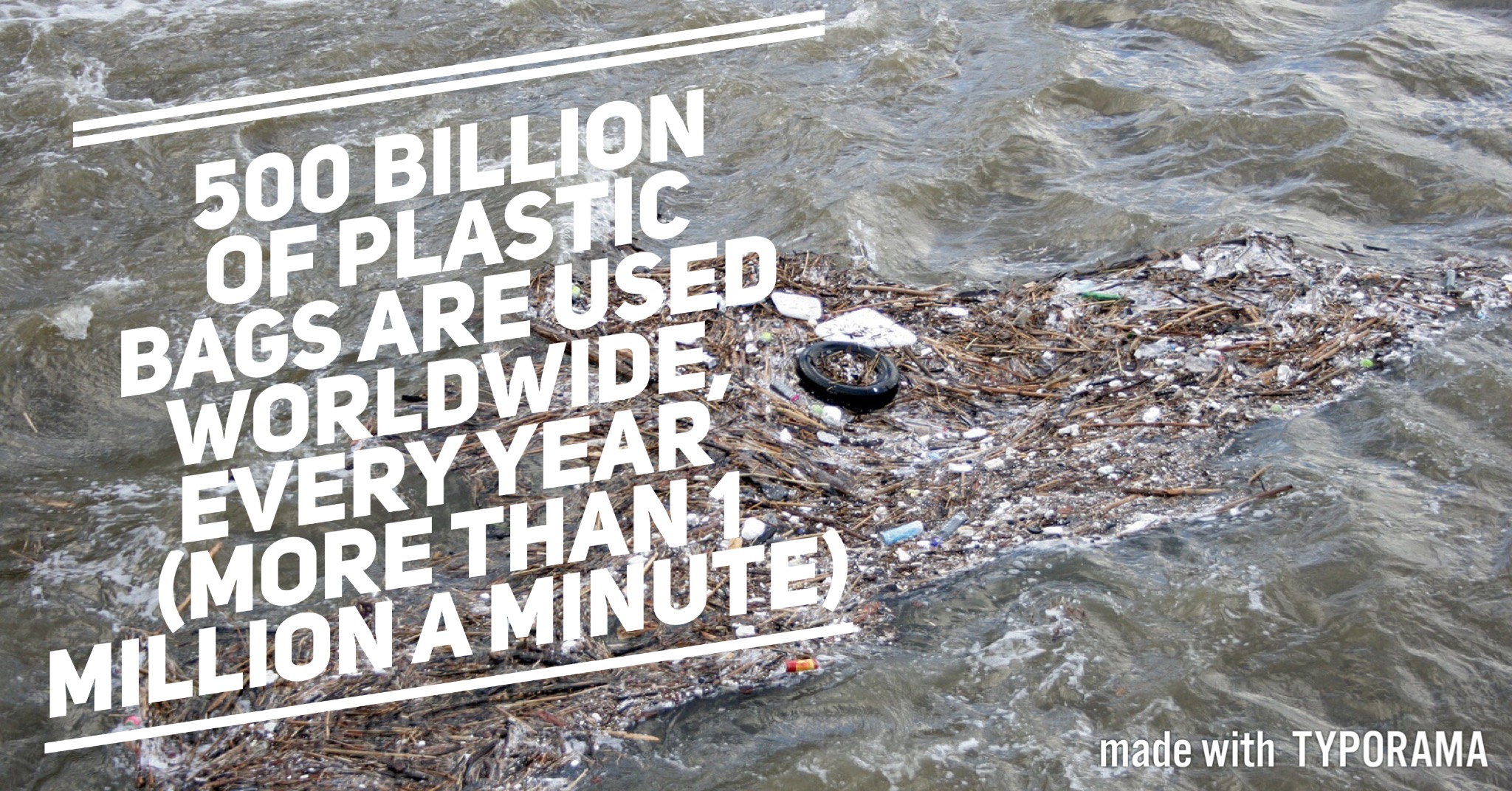 1 Million of Plastic Bag are Used Every Minute Abstract Fitness