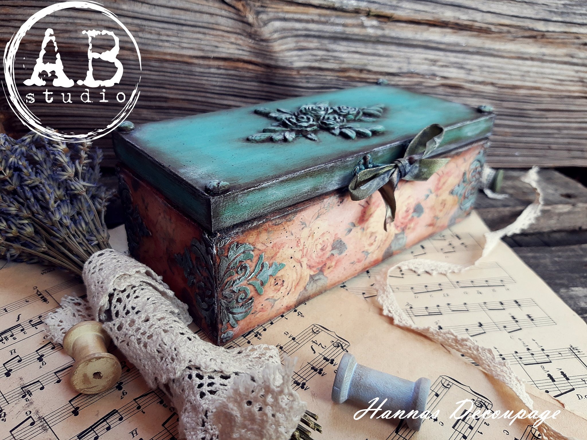 Decoupage box ABstudio scrapbooking & decoupage supplies