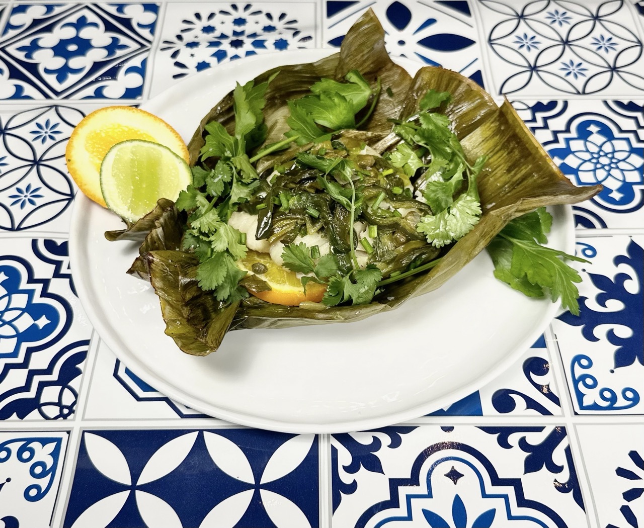 Fish Wrapped in Banana Leaves Abuela's Cuban Counter