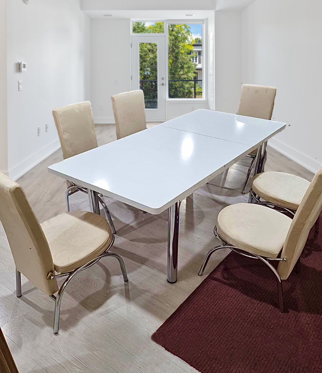 TURKISH KELEBEK DINING SET WOOD TOP (1+6) MTKELEBEK WHITE Online