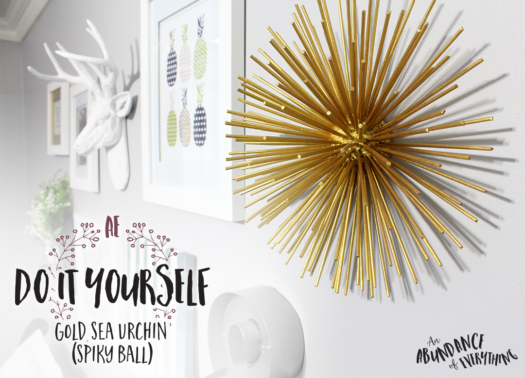 Gallery Wall Gold Sea Urchin DIY Abundance of Everything