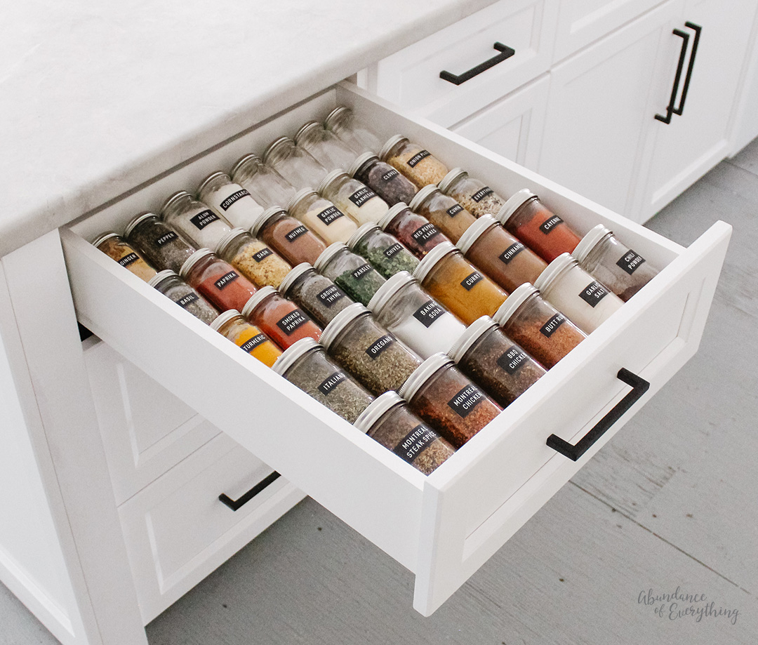 Do It Yourself Spice Drawer Organization Abundance of Everything