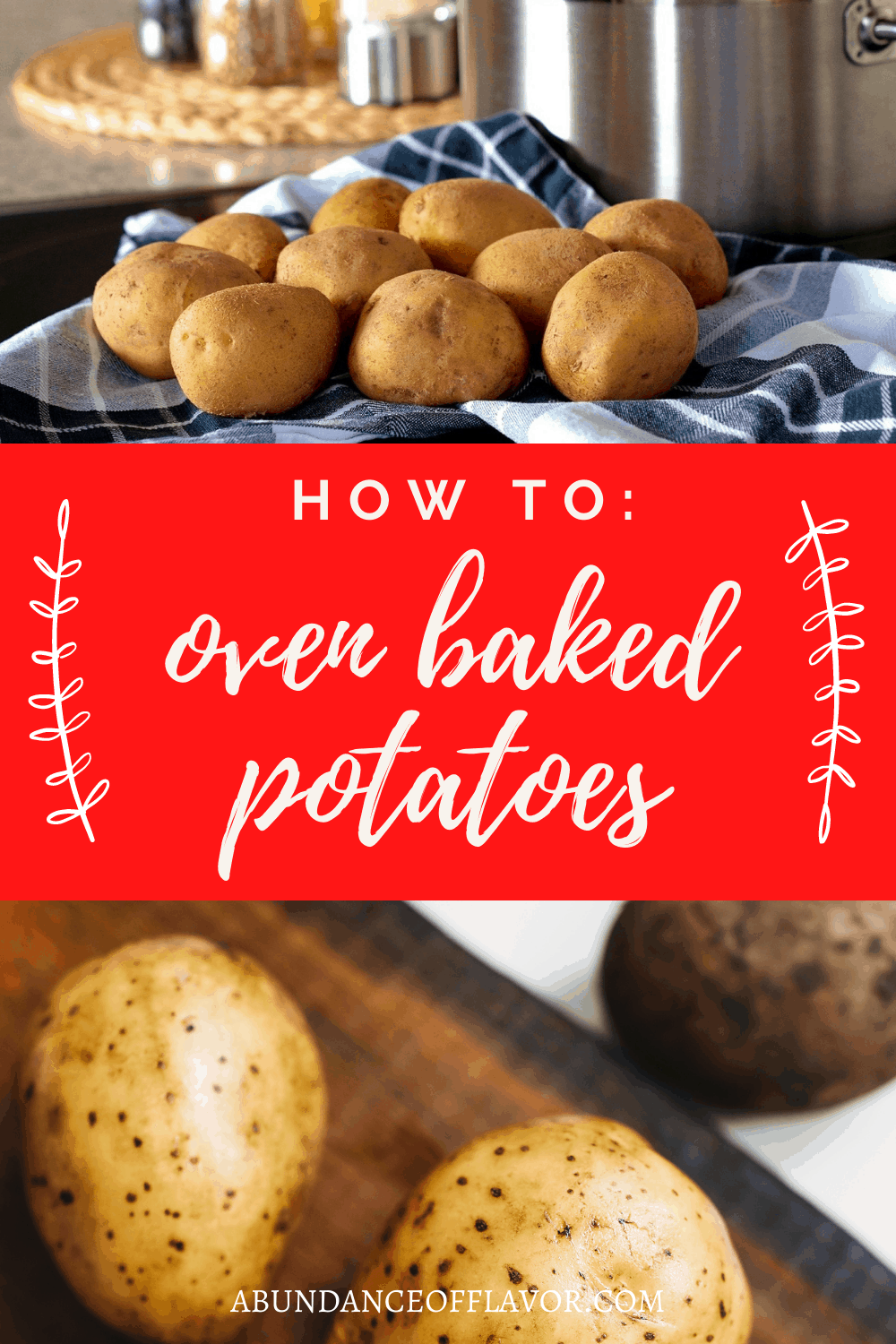 How to Bake a Potato in the Oven Basic Cooking Skills Abundance of
