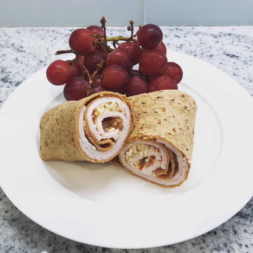 Low Calorie Turkey Wrap that you can make in under 2 minutes! A Busy