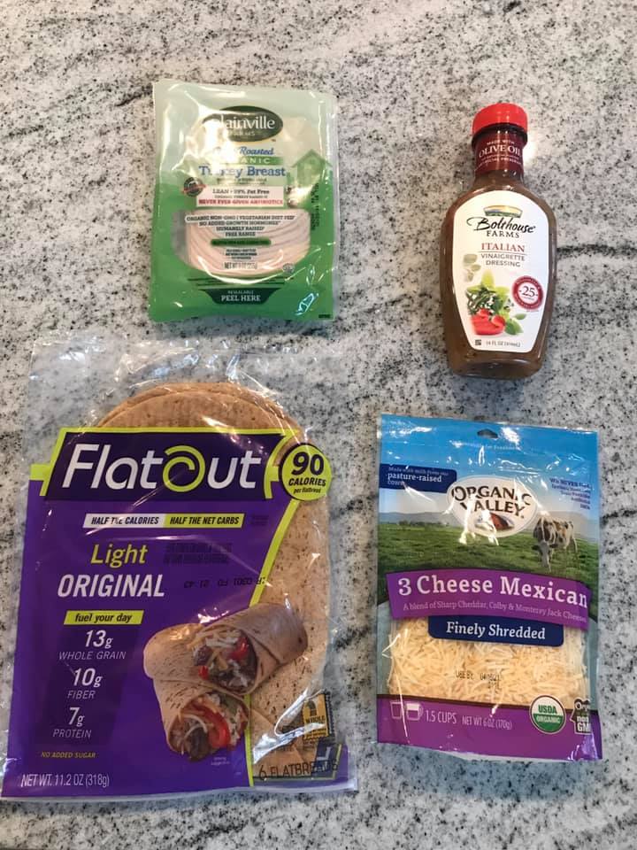 Low Calorie Turkey Wrap that you can make in under 2 minutes! A Busy