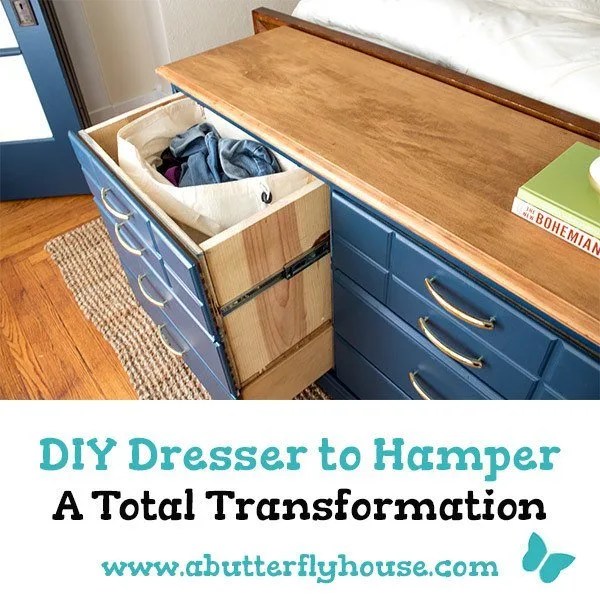 DIY Dresser to Hamper Project A Butterfly House