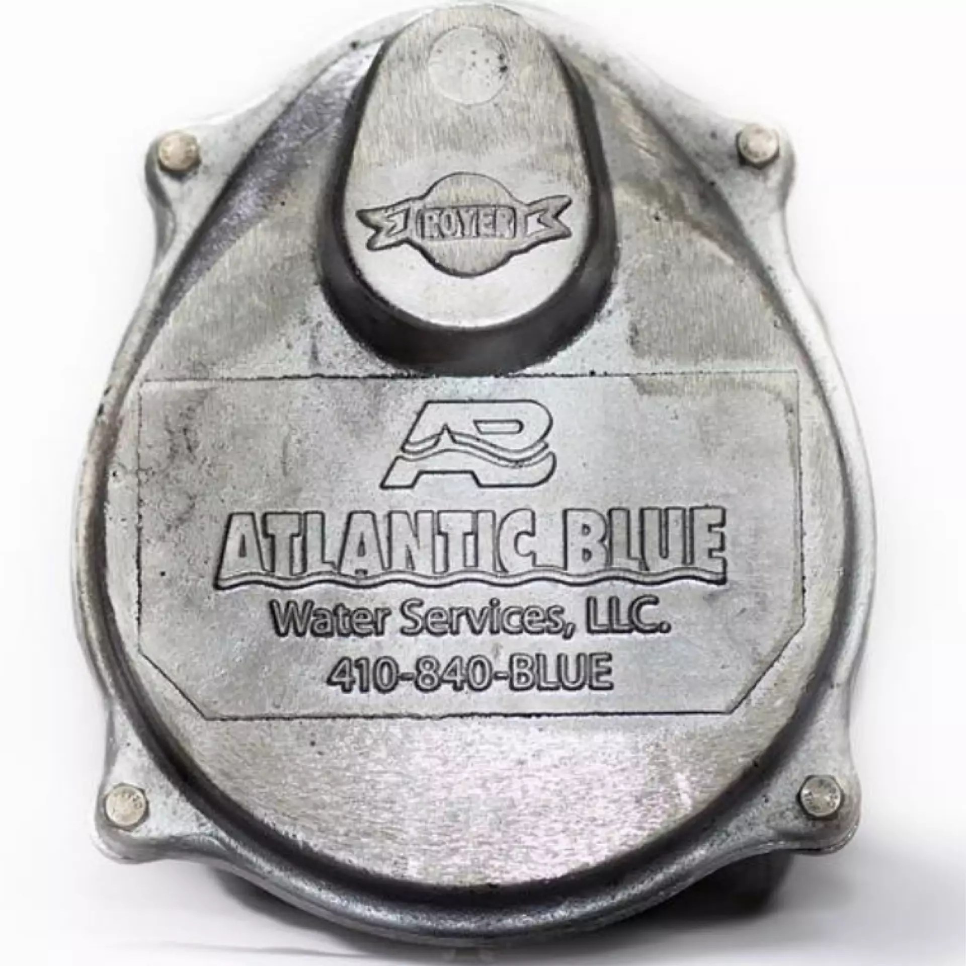 6" Custom Stamped Well Cap Atlantic Blue Water Supply