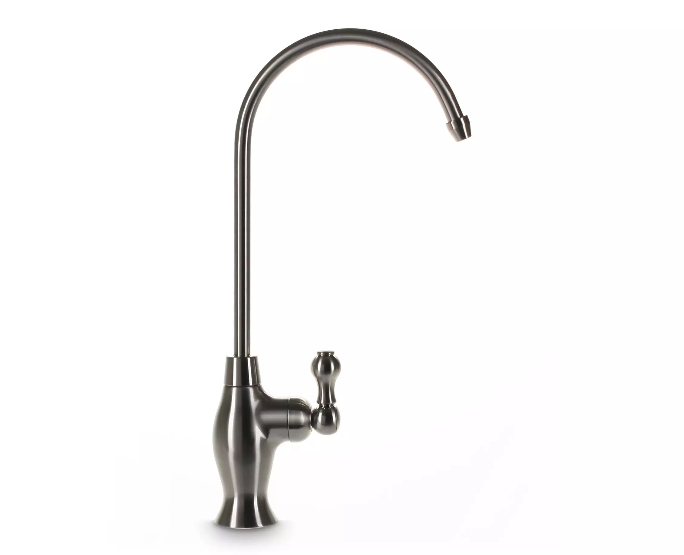 Brushed Nickel Gooseneck RO Faucet Atlantic Blue Water Supply