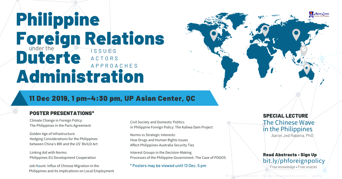 Philippine Foreign Relations under the Duterte Administration A Forum