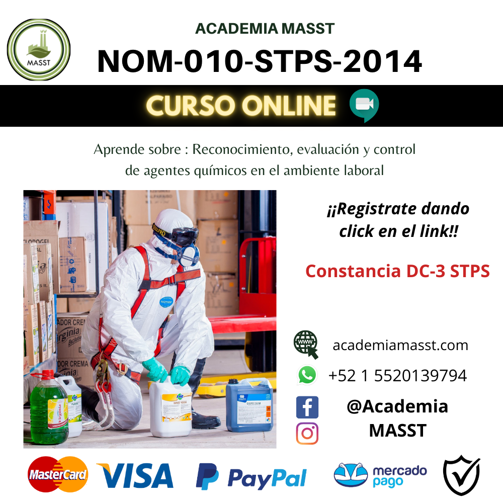 Curso NOM-010-STPS-2014 - Academia MASST