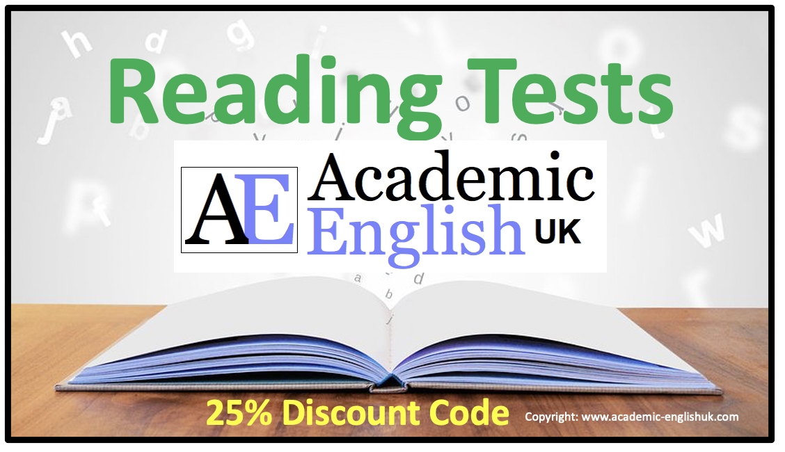 Academic Reading Tests Academic English UK