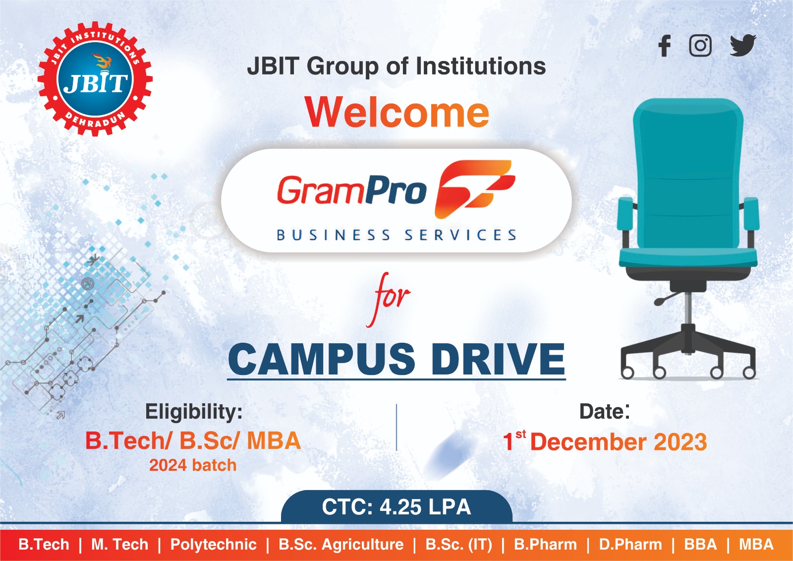 JBIT Dehradun No 1 Destination For Pool Campus Placement Drive in