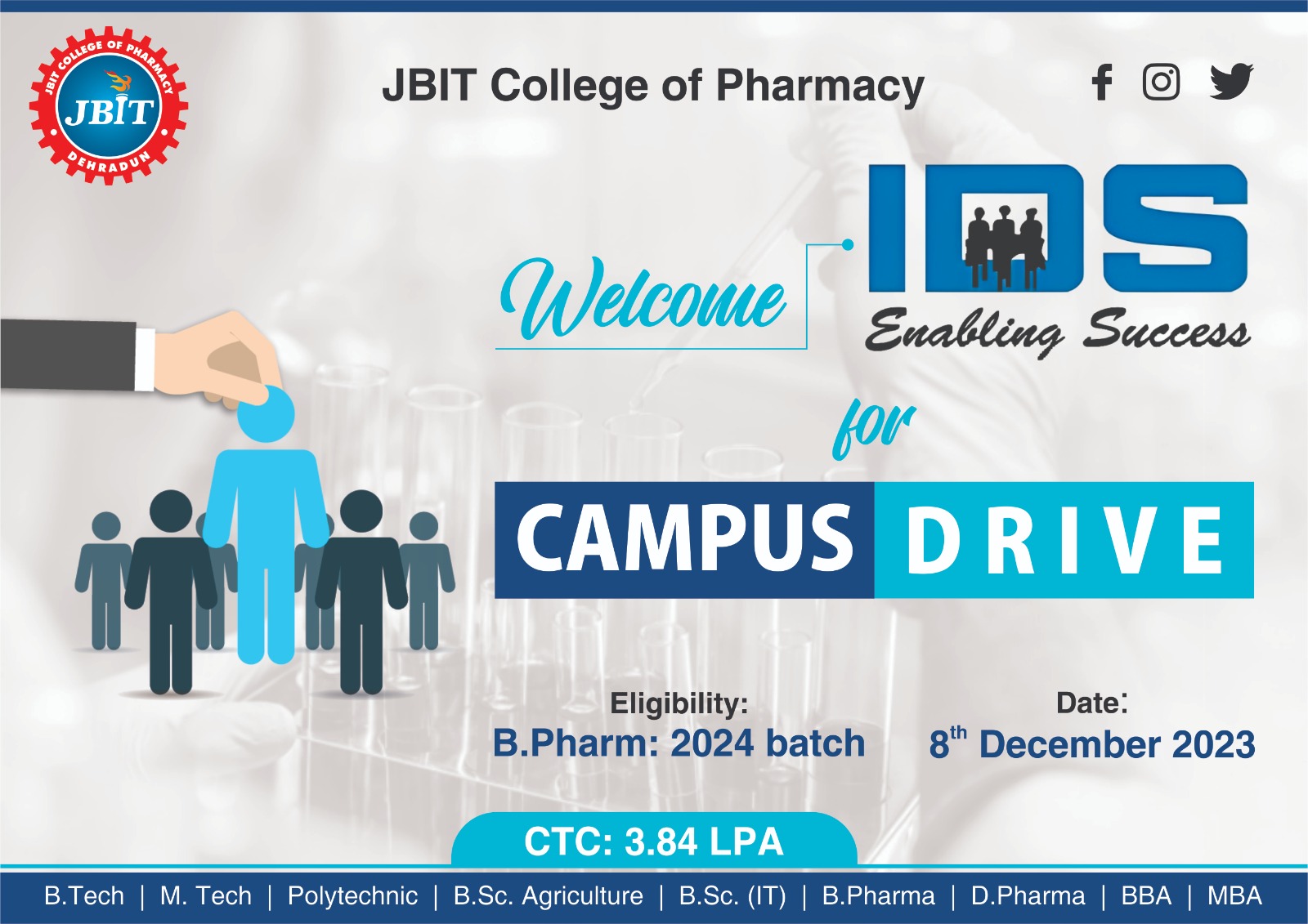 JBIT Dehradun No 1 Destination For Pool Campus Placement Drive in