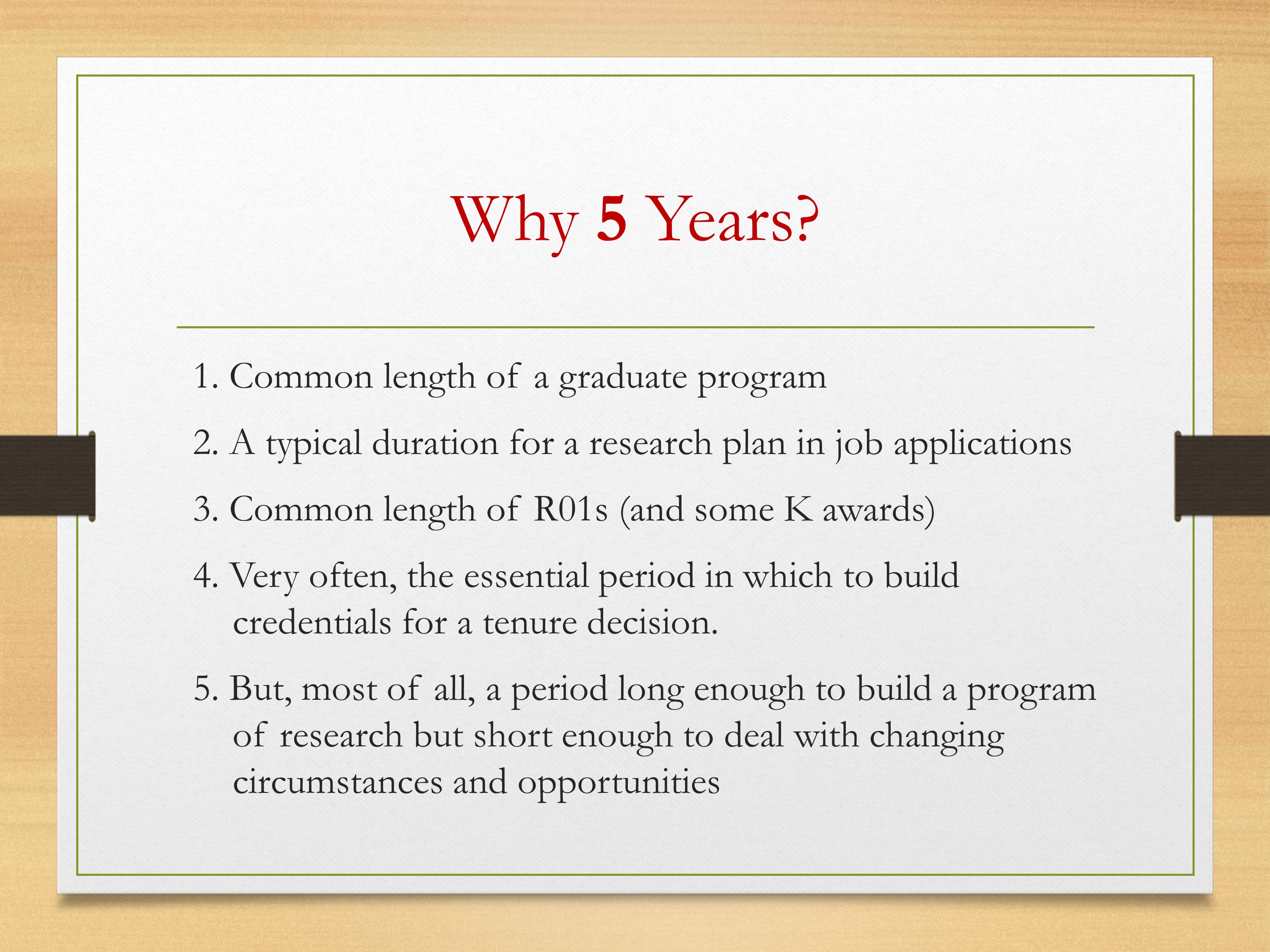 Developing a FiveYear Research Plan ASHA Journals Academy