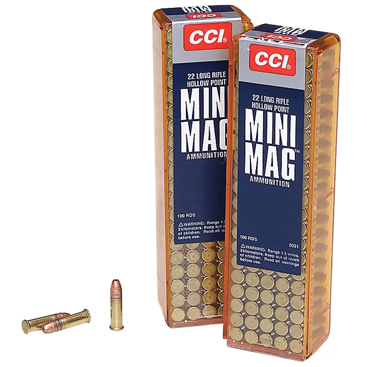 CCI MiniMag .22 LR CopperPlated Hollow Point Ammunition 100 Rounds