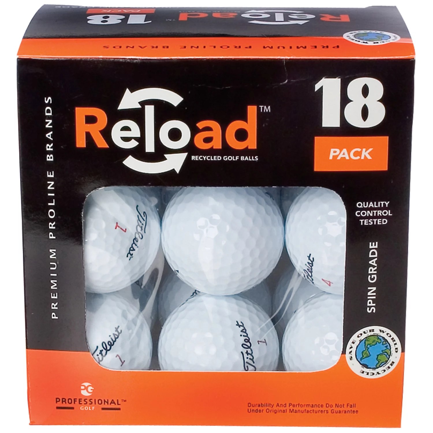Reload™ Proline Brands Recycled Golf Balls 18Pack Academy
