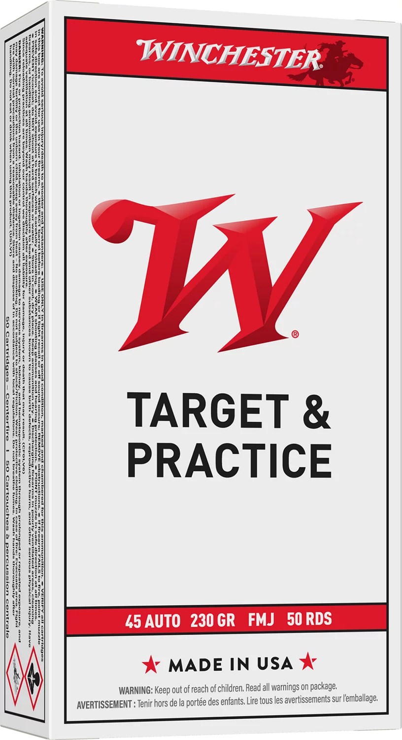 Winchester USA Full Metal Jacket .45 Automatic 230Grain Handgun