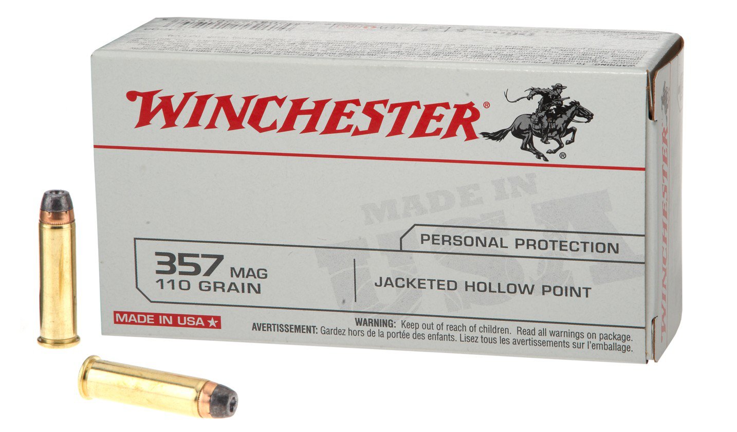 Winchester USA JHP .357 Magnum 110Grain Handgun Ammunition 50 Rounds