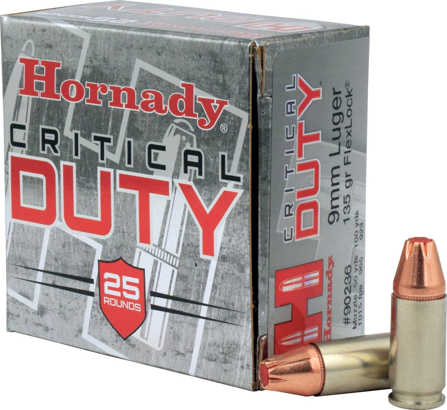 Hornady 9mm 135Grain FlexLock Critical DUTY Handgun Ammunition 25