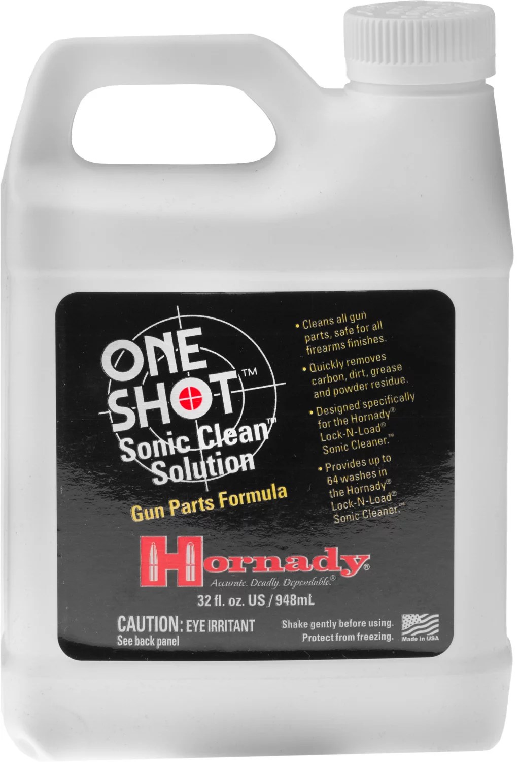 Hornady One Shot Sonic Clean 1 qt. Gun Parts Formula Solution Academy