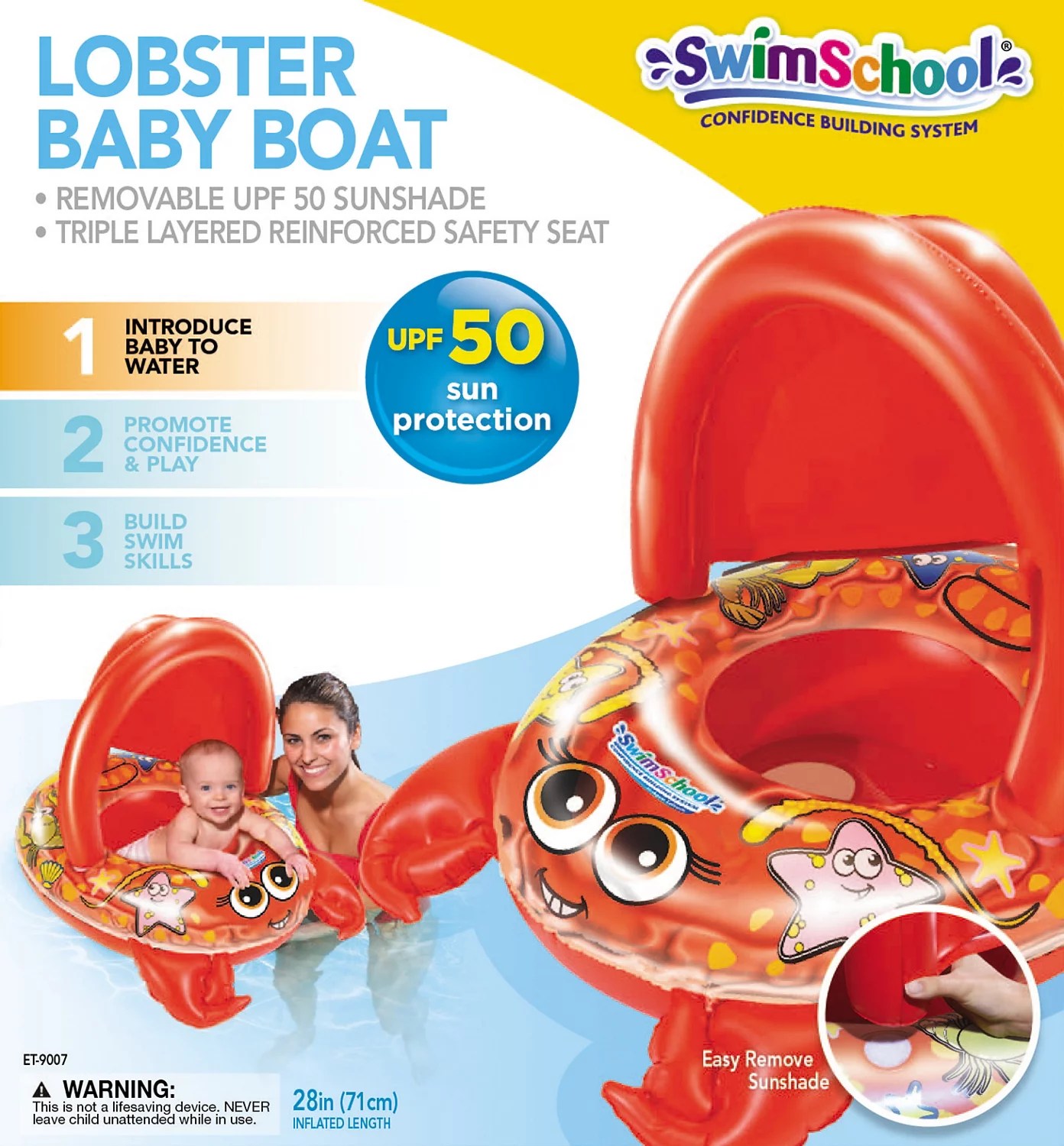 AquaLeisure Lobster and Turtle Character Baby Pool Float Academy