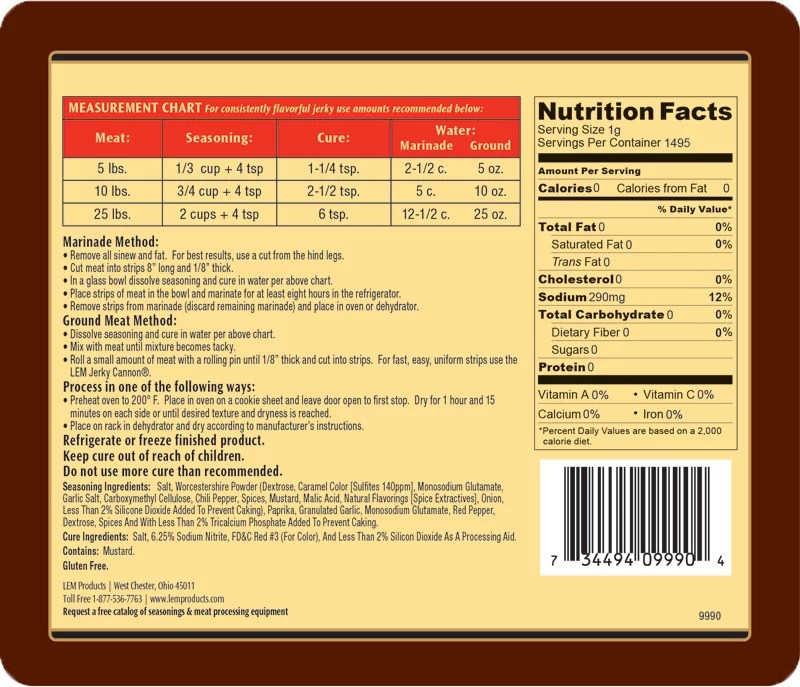 LEM Original Jerky Seasoning Bucket Academy