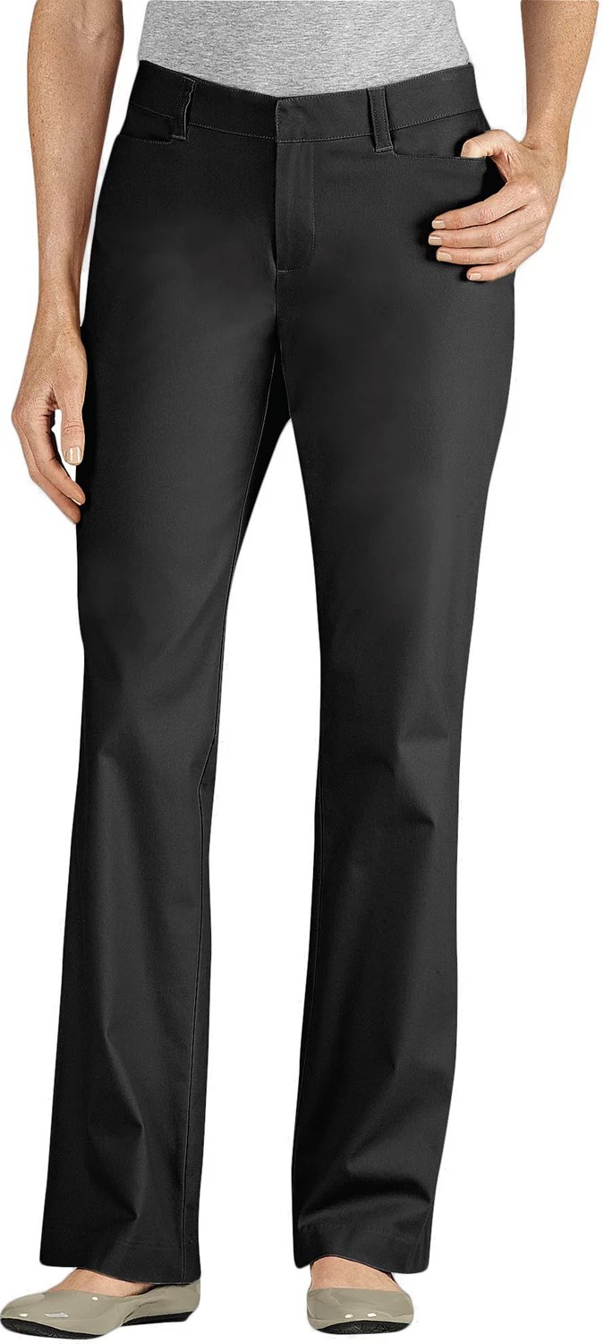 Dickies Women's Curvy Fit Straight Leg Stretch Twill Pant Academy