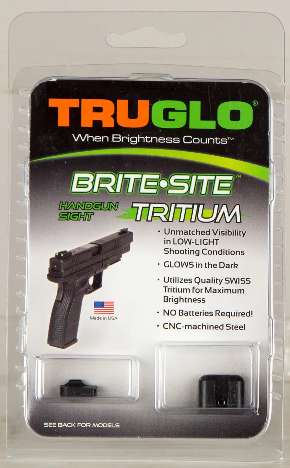 Truglo BriteSite Tritium Pistol Night Sights Academy