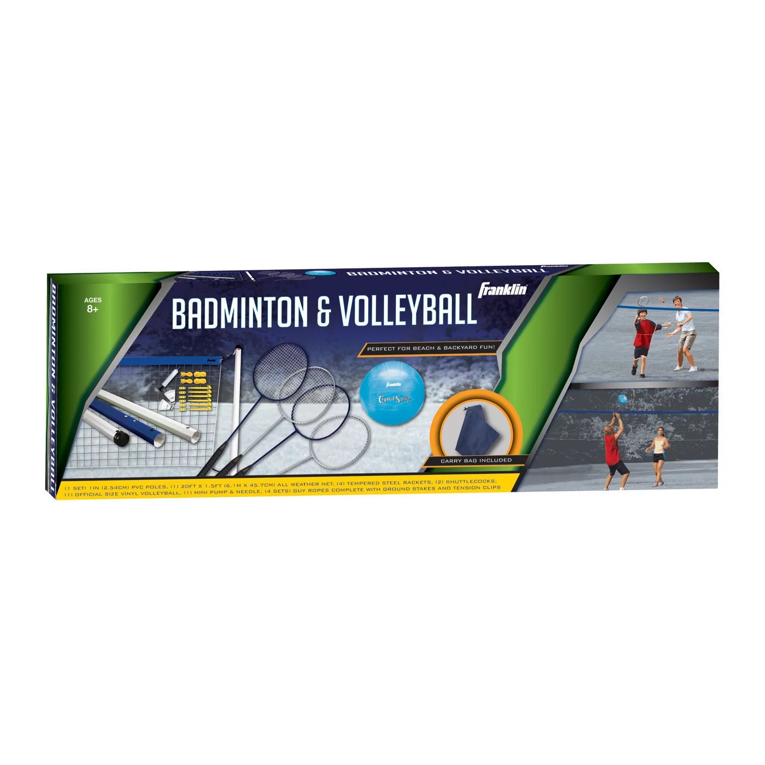 Franklin Sports Recreational Badminton and Volleyball Set Academy