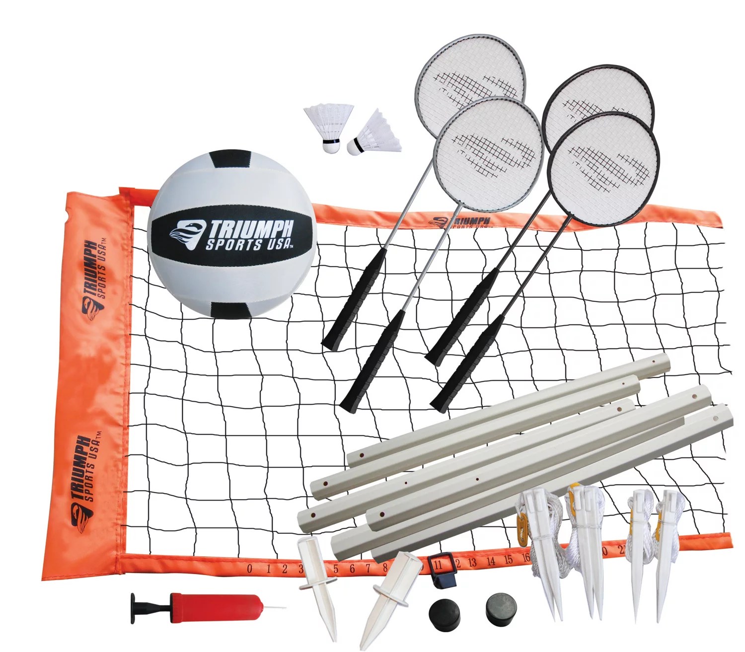 Triumph Sports USA Advanced Volleyball/Badminton Combo Set | Academy