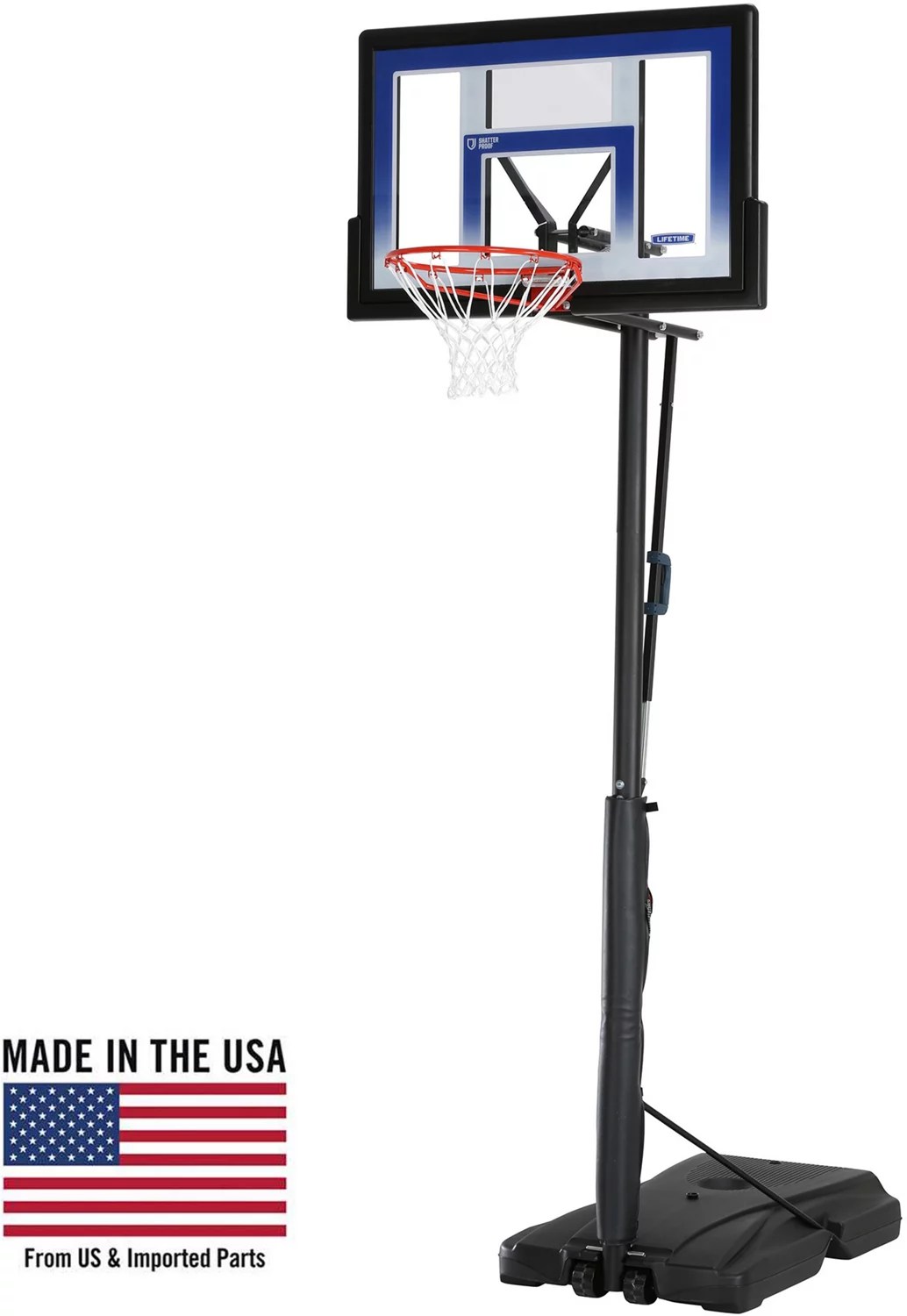 Lifetime Courtside 48 in Polycarbonate Portable Basketball Hoop Academy