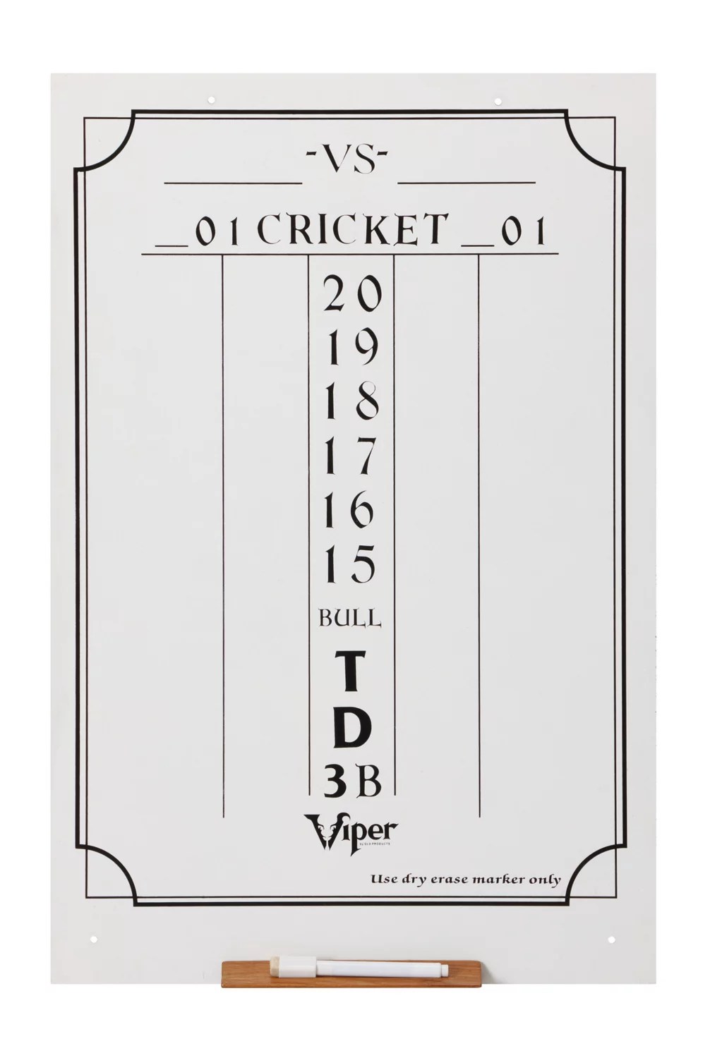 Viper Large Cricket DryErase Scoreboard Academy