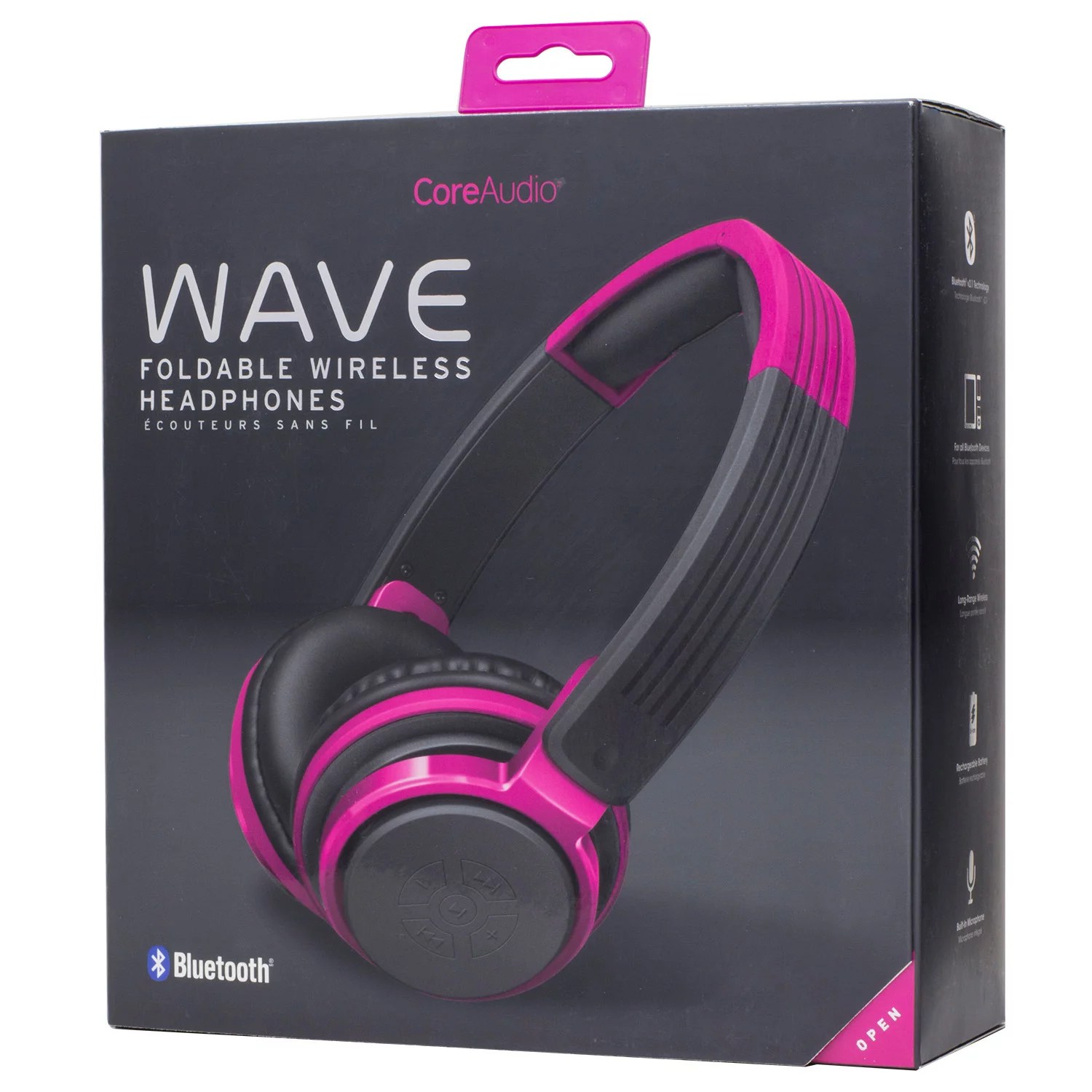 CoreAudio Wave Foldable Wireless Headphones with Microphone Academy